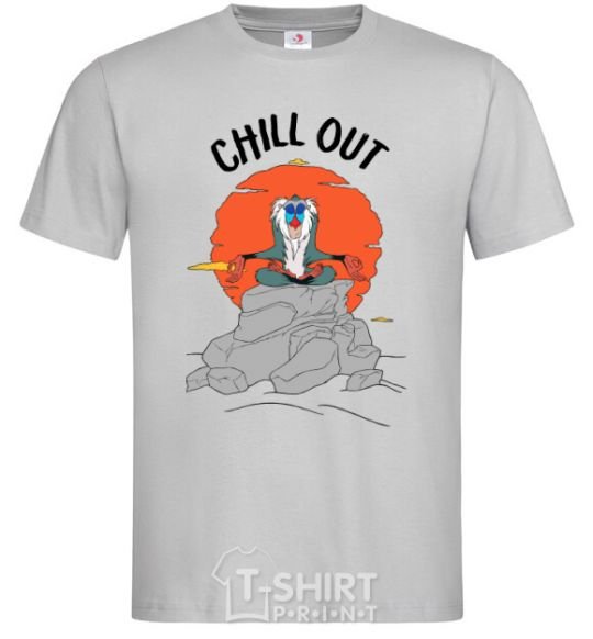 Men's T-Shirt King Leo Rafiki Chill Out grey фото