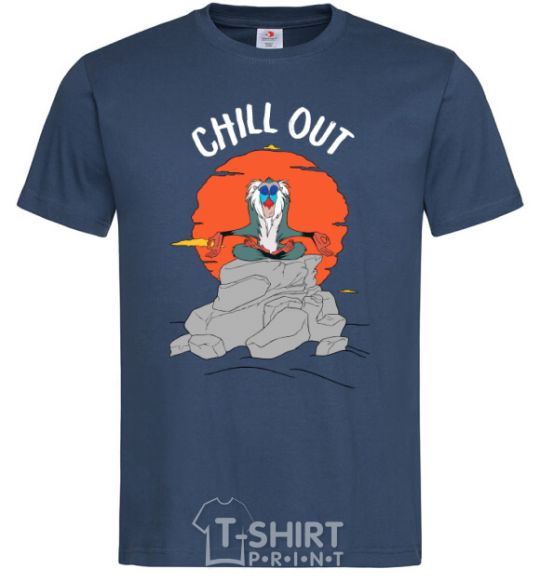 Men's T-Shirt King Leo Rafiki Chill Out navy-blue фото