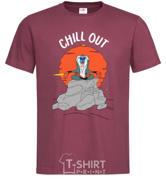 Men's T-Shirt King Leo Rafiki Chill Out burgundy фото