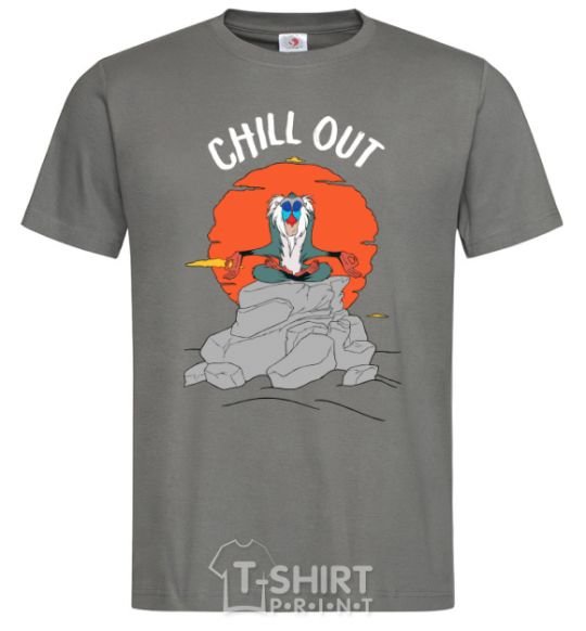 Men's T-Shirt King Leo Rafiki Chill Out dark-grey фото