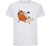 Kids T-shirt Timon and Pumba White фото