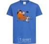 Kids T-shirt Timon and Pumba royal-blue фото