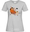 Women's T-shirt Timon and Pumba grey фото