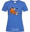 Women's T-shirt Timon and Pumba royal-blue фото