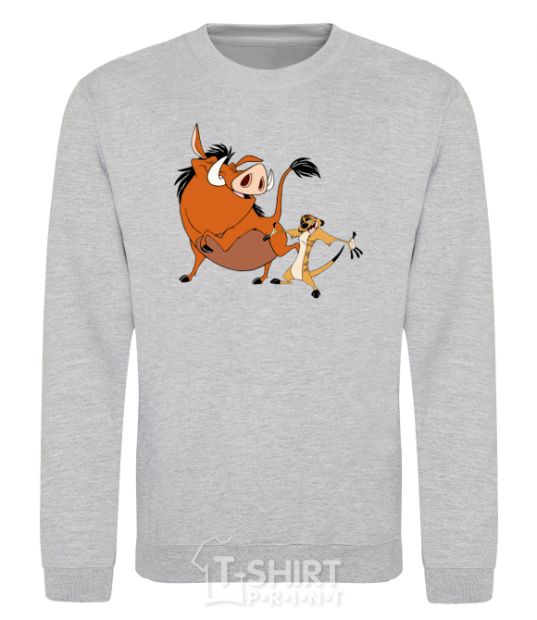 Sweatshirt Timon and Pumba sport-grey фото