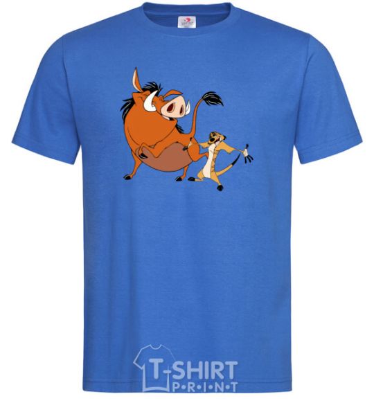 Men's T-Shirt Timon and Pumba royal-blue фото