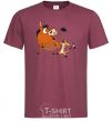 Men's T-Shirt Timon and Pumba burgundy фото