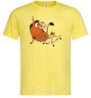 Men's T-Shirt Timon and Pumba cornsilk фото