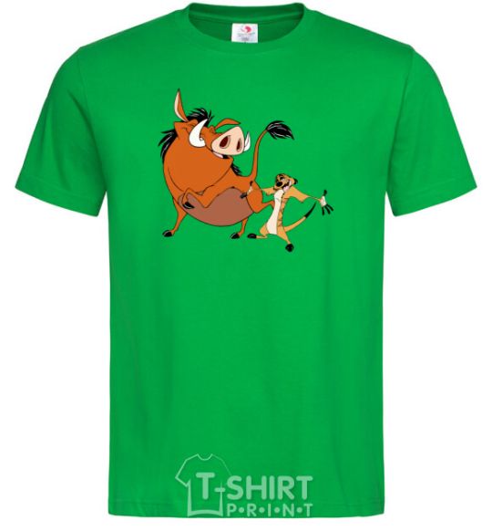 Men's T-Shirt Timon and Pumba kelly-green фото