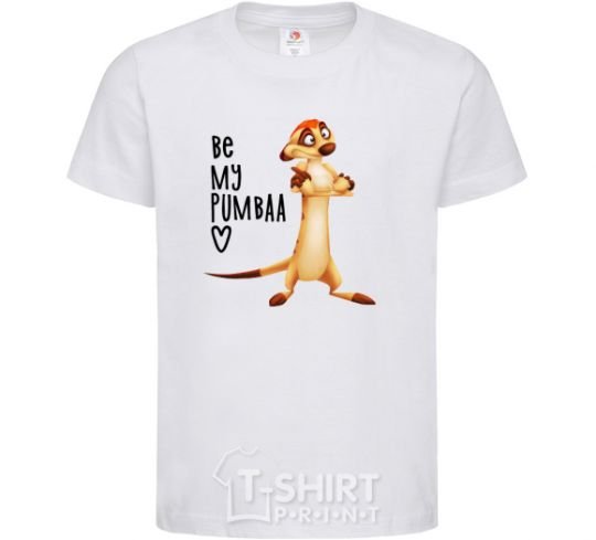 Kids T-shirt Тімон Be mine Pumbaa White фото