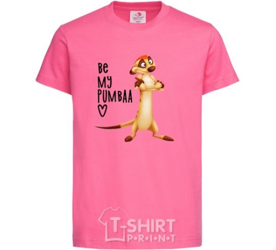 Детская футболка Тімон Be mine Pumbaa Ярко-розовый фото