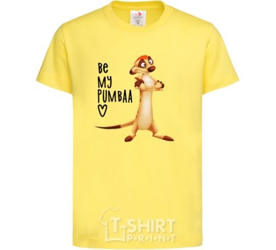 Kids T-shirt Тімон Be mine Pumbaa cornsilk фото