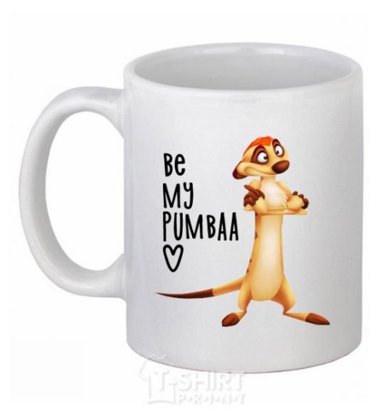 Ceramic mug Тімон Be mine Pumbaa White фото