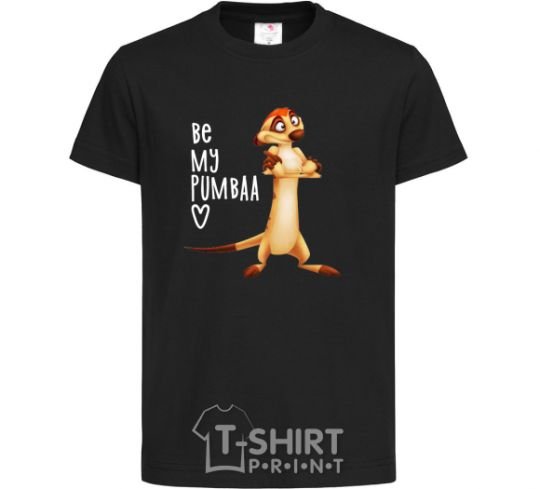 Kids T-shirt Тімон Be mine Pumbaa black фото