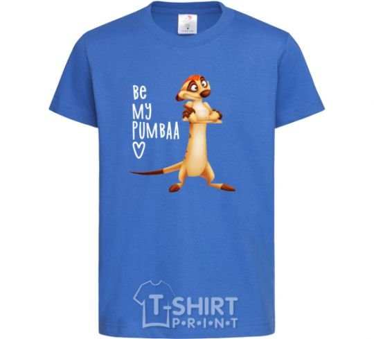 Kids T-shirt Тімон Be mine Pumbaa royal-blue фото