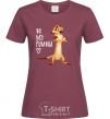 Women's T-shirt Тімон Be mine Pumbaa burgundy фото