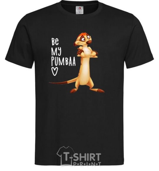 Men's T-Shirt Тімон Be mine Pumbaa black фото