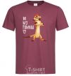 Men's T-Shirt Тімон Be mine Pumbaa burgundy фото