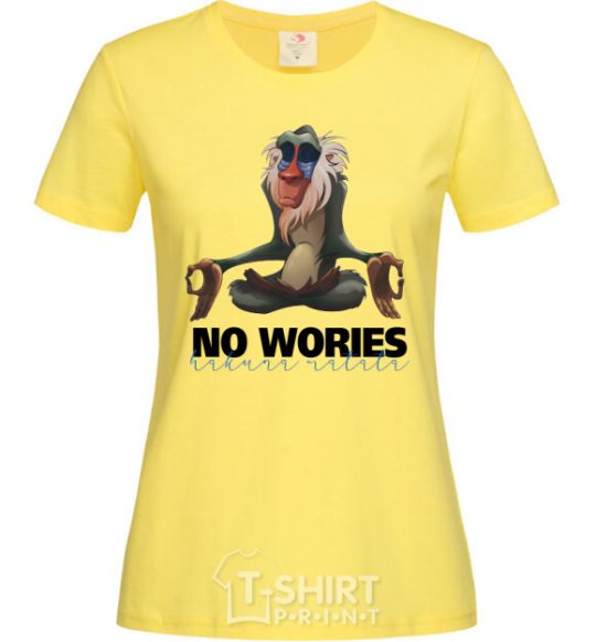 Women's T-shirt Rafiki no wories hakuna matata cornsilk фото