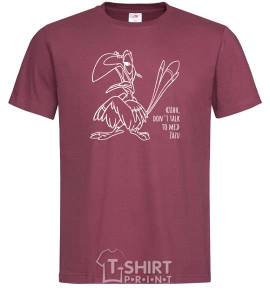 Men's T-Shirt Zazu dont talk to me burgundy фото