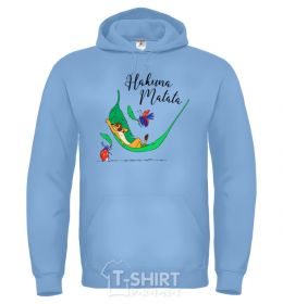 Men`s hoodie Hakuna Matata sky-blue фото