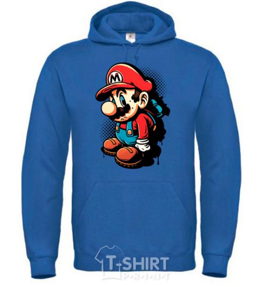 Men`s hoodie Super Mario royal фото