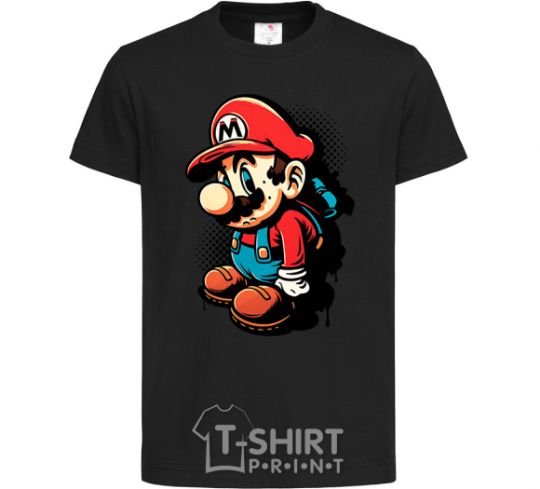 Kids T-shirt Super Mario black фото