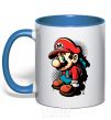 Mug with a colored handle Super Mario royal-blue фото