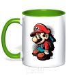 Mug with a colored handle Super Mario kelly-green фото