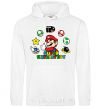 Men`s hoodie Super birthday boy White фото