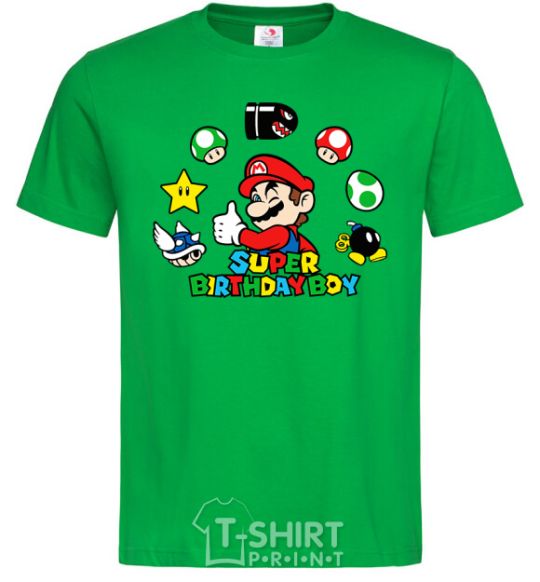 Men's T-Shirt Super birthday boy kelly-green фото