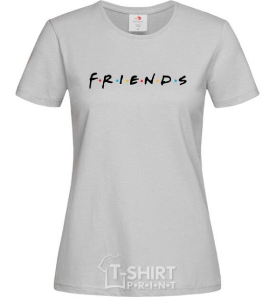 Women's T-shirt Friends logo grey фото