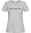 Women's T-shirt Friends logo grey фото