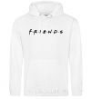 Men`s hoodie Friends logo White фото