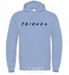 Men`s hoodie Friends logo sky-blue фото