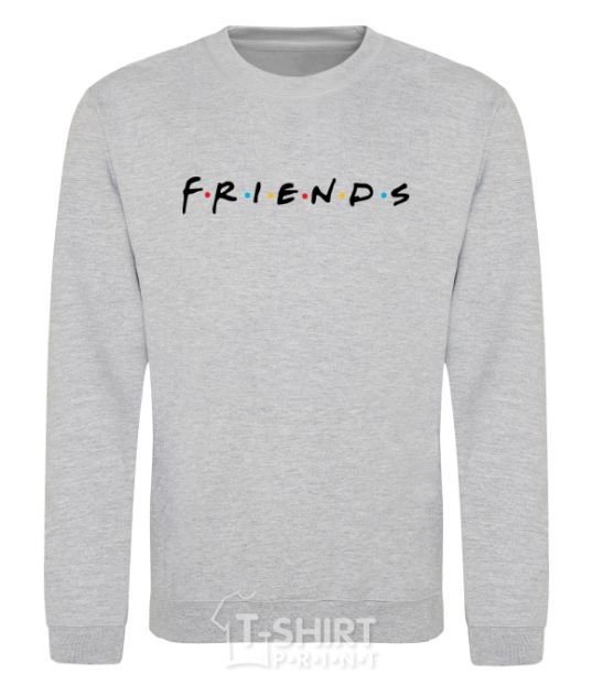 Свитшот Friends logo Серый меланж фото