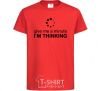 Kids T-shirt I`m thinking red фото