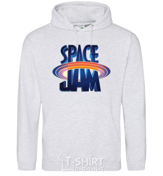 Мужская толстовка (худи) Space Jam Серый меланж фото