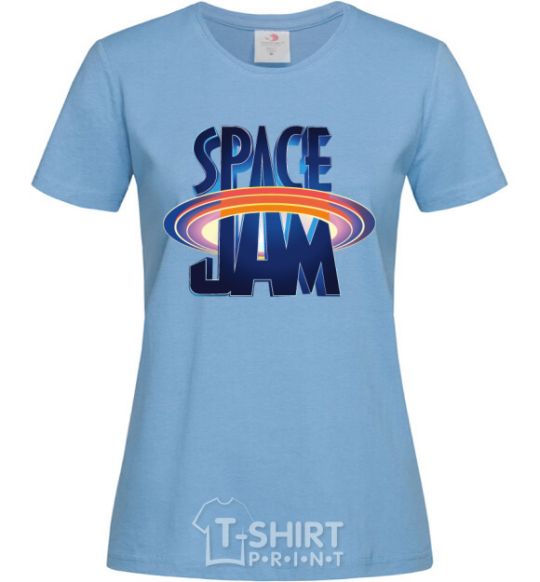 Women's T-shirt Space Jam sky-blue фото