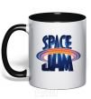 Mug with a colored handle Space Jam black фото