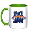 Mug with a colored handle Space Jam kelly-green фото