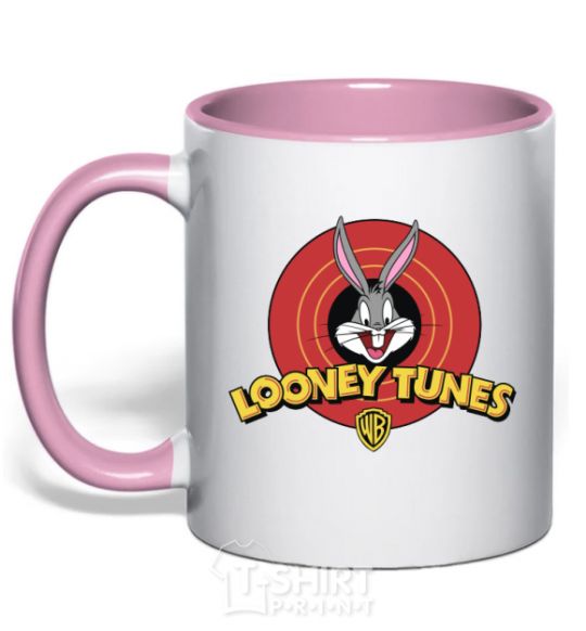 Чашка с цветной ручкой Looney Tunes Нежно розовый фото