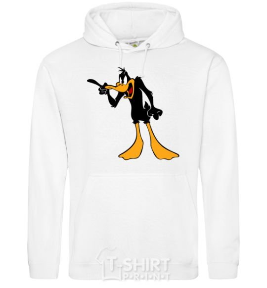 Мужская толстовка (худи) Daffy Duck V.1 Белый фото