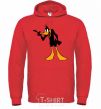 Men`s hoodie Daffy Duck V.1 bright-red фото