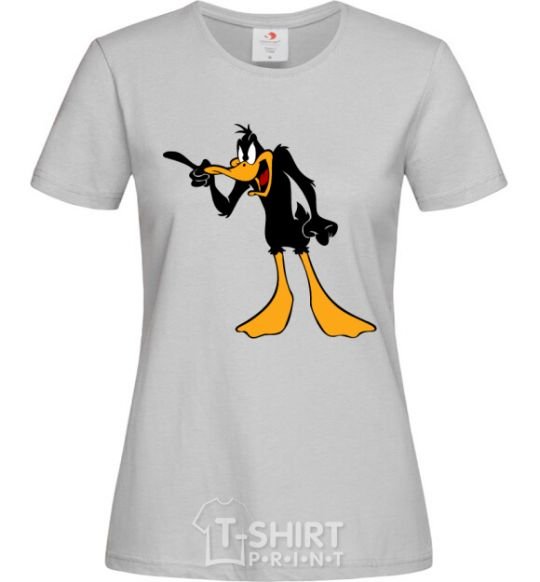 Women's T-shirt Daffy Duck V.1 grey фото