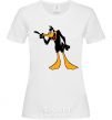 Women's T-shirt Daffy Duck V.1 White фото