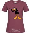 Women's T-shirt Daffy Duck V.1 burgundy фото