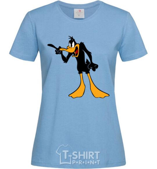 Women's T-shirt Daffy Duck V.1 sky-blue фото