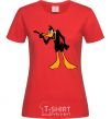 Women's T-shirt Daffy Duck V.1 red фото