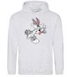 Men`s hoodie Bugs Bunny sport-grey фото